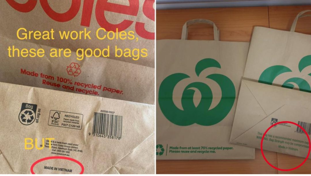 奇怪的事发生了！顾客在Coles网购，竟然收到了WWS的送货袋