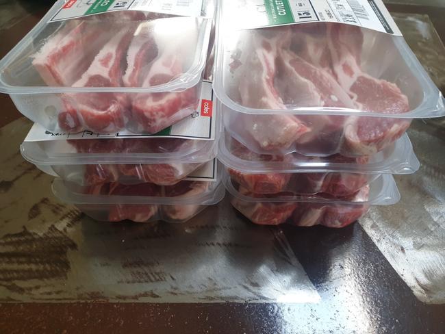 The lamb cutlets were priced at just $15 a kilo. 