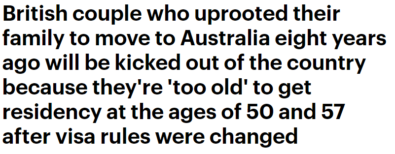 因“年纪太大”无法获得PR，澳英国夫妇面临驱逐！在澳生活了8年，“不想回去”（组图）