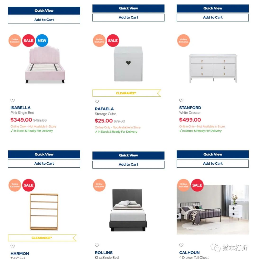 财年促销：卧室、办公、客厅家具等最高70%折扣！@ Amart Furniture