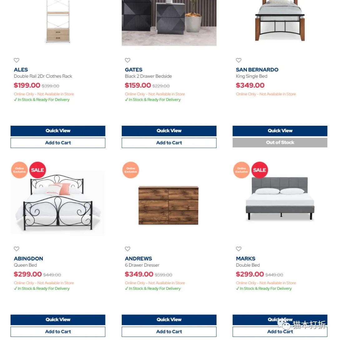 财年促销：卧室、办公、客厅家具等最高70%折扣！@ Amart Furniture