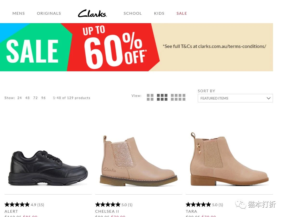 冬季童鞋促销：最高60%折扣！@ Clarks