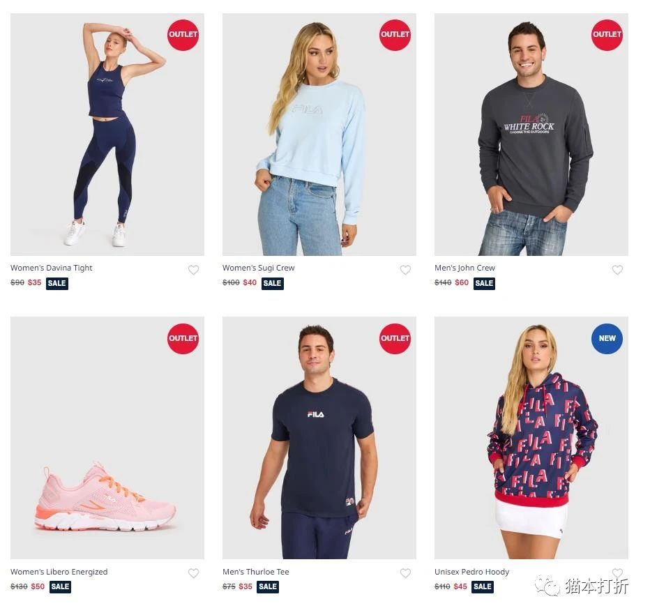 FILA 财年促销开始！全场最高70%折扣！  有卫衣、休闲裤、T恤、羽绒背心、紧身裤、运动鞋等。  比如：  Men's FILA NRE E3 男士运动鞋     原价$180     现价$80  Unisex Badge 3.0 Hood卫衣   原价$90     现价$40  消费满$130包邮