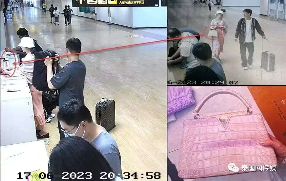 中国男子在泰国机场偷窃同胞价值上百万LV包被捕！还将其身份证、信用卡等物品扔进垃圾桶！