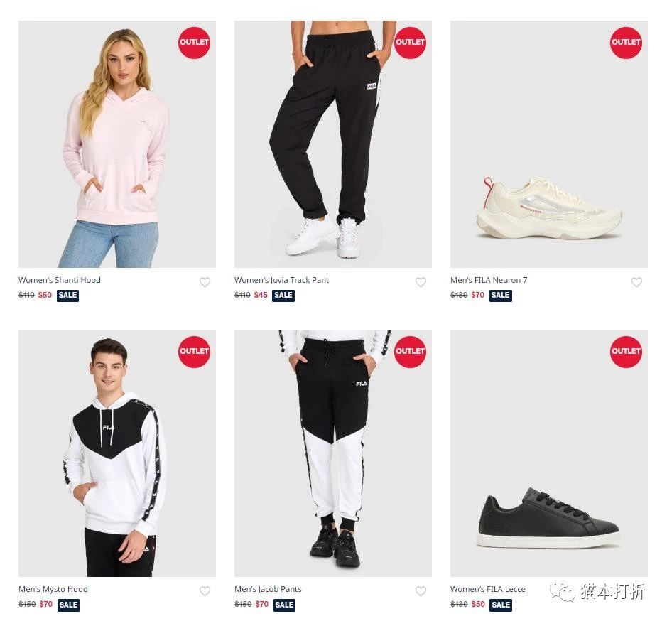 FILA 财年促销开始！全场最高70%折扣！  有卫衣、休闲裤、T恤、羽绒背心、紧身裤、运动鞋等。  比如：  Men's FILA NRE E3 男士运动鞋     原价$180     现价$80  Unisex Badge 3.0 Hood卫衣   原价$90     现价$40  消费满$130包邮