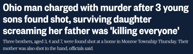 悲剧！3名幼童遭亲生父亲枪杀！澳洲15岁男孩也倒在了父亲枪口之下…