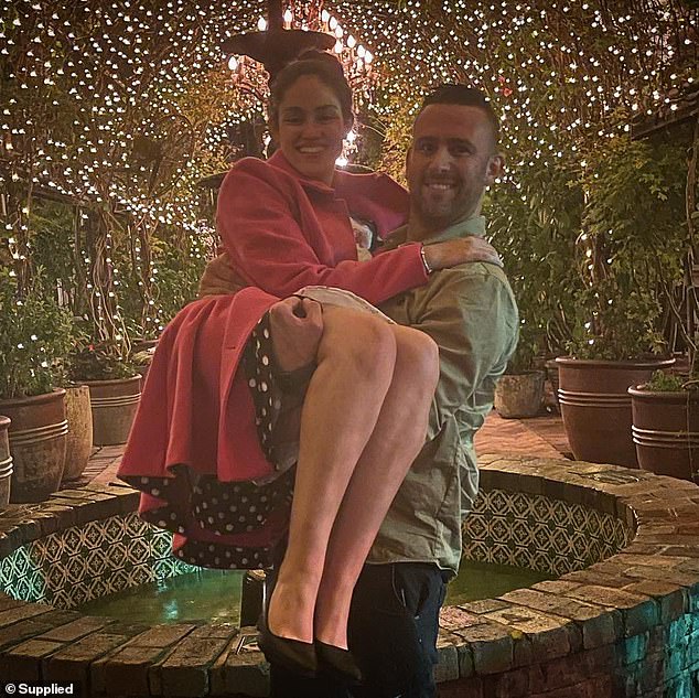 'I've never read an investment book, for me [I had to find] mentors to help me do it - from people who had actually done it,' he said (pictured, Mr Levoune with his girlfriend)