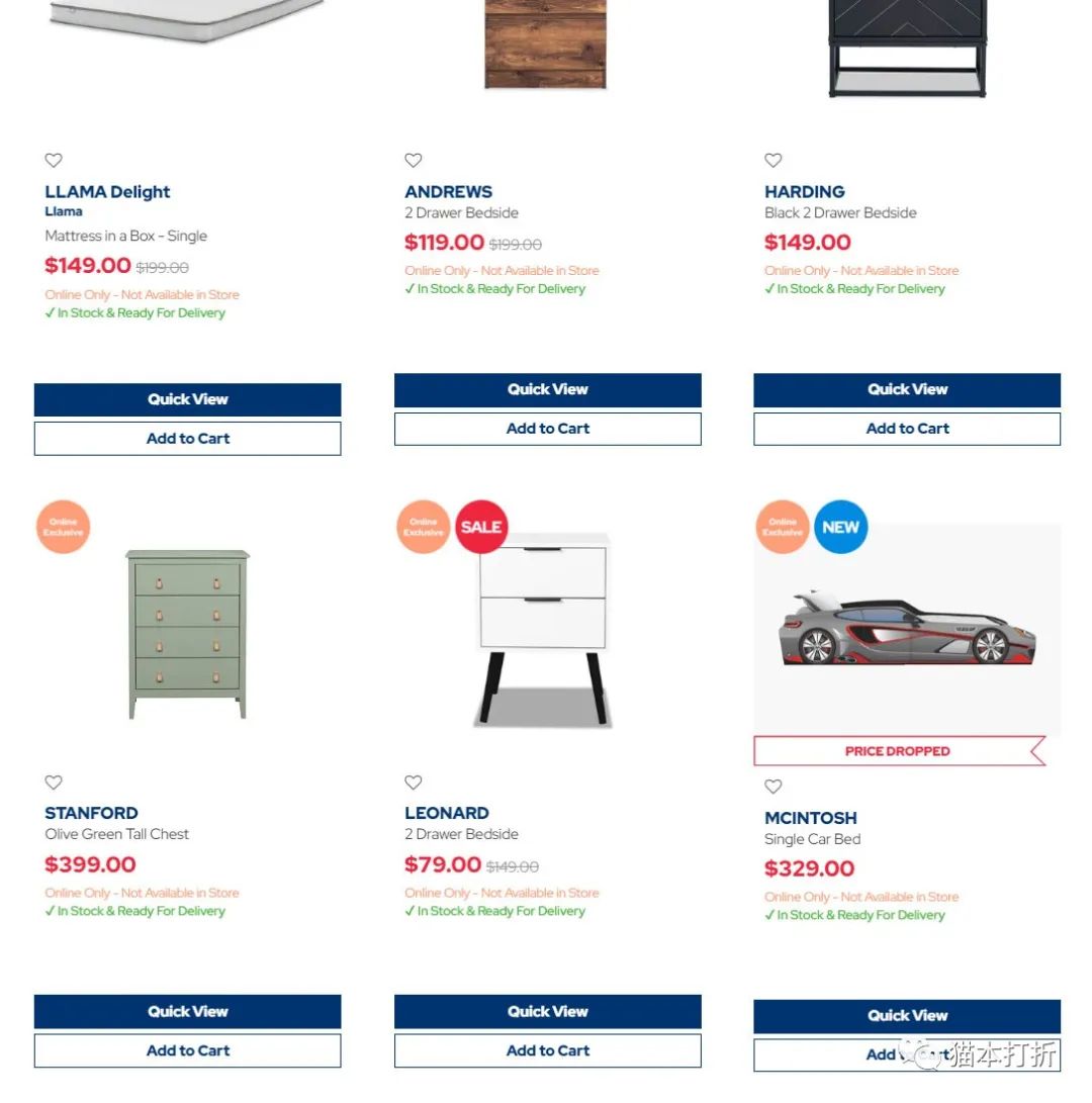 财年促销：卧室、办公、客厅家具等最高70%折扣！@ Amart Furniture