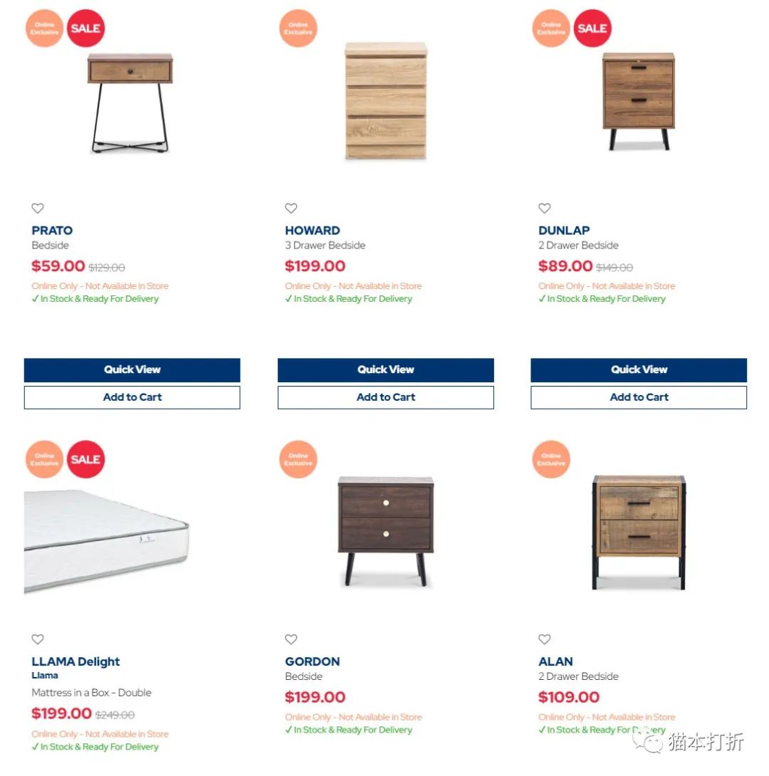 财年促销：卧室、办公、客厅家具等最高70%折扣！@ Amart Furniture