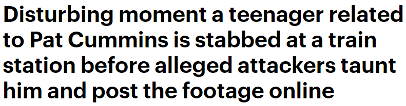 视频曝光！悉尼少年被捅倒地，身上沾满鲜血，照片遭涉案者传至网上，5名男孩被捕（视频/组图）